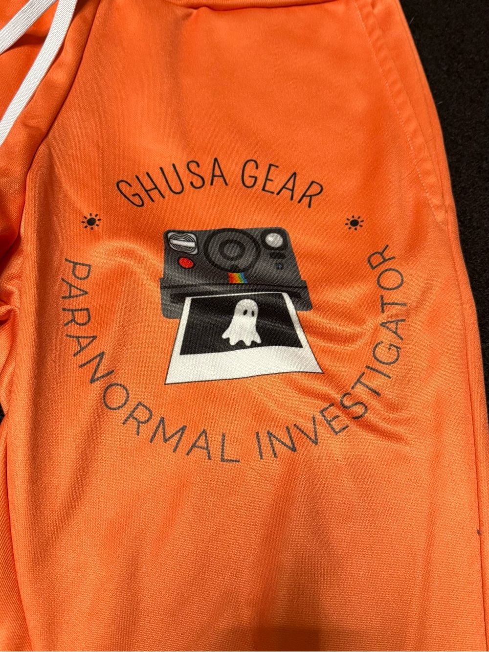 GHUSA Paranormal Investigator Merch Orange Fleece-Lined Crew Sweatshirt - Picture 2 of 3